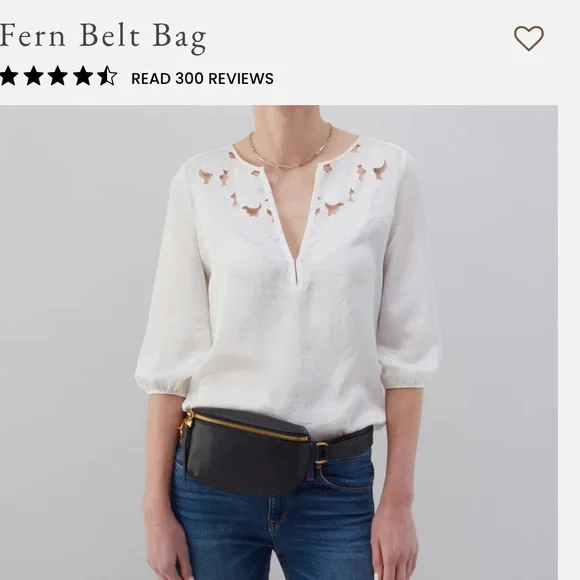 Navy Hobo Fern Leather Belt Bag - Picture 4 of 15